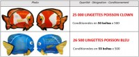 A SAISIR - LOT de 51500 lingettes poisson rigolo