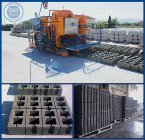 Machine de parpaing OTT4.1s brique agglos bloc beton pave bordure en TURQUIE