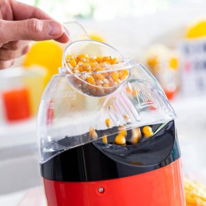 SHOP-STORY - POPCOT : Machine à Pop-Corn Maison à Air Chaud avec Couvercle Doseur Compa...