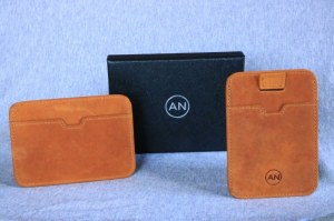 Lot de porte-cartes en cuir avec protection RFID