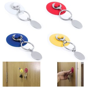 Porte Clés "Coltax" avec Jeton de Caddie en Métal et Silicone - Objet publicitaire AVEC...