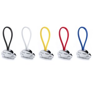 Porte-Clés "Rizet" en Métal et Silicone - Objet publicitaire AVEC ou SANS logo - Cadeau...