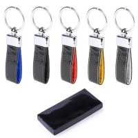 Porte-Clés "Boriem" en Métal/Similicuir - Objet publicitaire AVEC ou SANS logo - Cadeau...