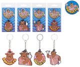 DESTOCKAGE – Porte-clés Bullseye 2D – 4 modèles assortis – 7x16 cm