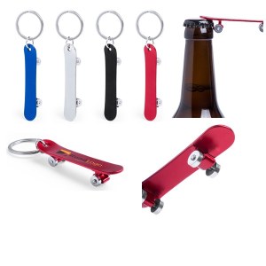 Porte-Clés Décapsuleur "Skater" de Coloris Différents - Objet publicitaire AVEC ou SANS...