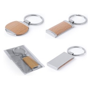 Porte-Clés Vitolok en Métal et Bois - Objet publicitaire AVEC ou SANS logo - Cadeau cli...