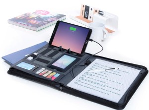 Porte-documents Power Bank Jaiden en Similicuir - Objet publicitaire AVEC ou SANS logo...