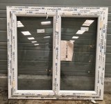 Fenêtre 2 vantaux PVC blanc / gris anthracite
