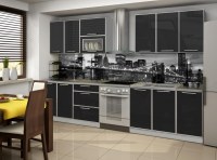 Cuisine complete PORTA noir 2m60