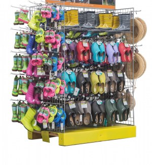 PRESENTOIR PALETTE GRIS EN METAL