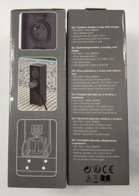 Lot de 4 multiprises extérieur pro-max 2 prises