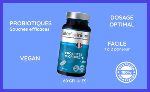 PROBIOTES & MICROBIOTE, probiotiques naturels, complexe pour l'équilibre de la flore in...