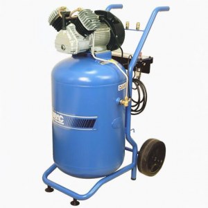 Compresseur d'air à piston bi-cylindres en "V" réservoir vertical de 100 litres moteur...