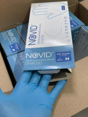 Gants Nitrile Bleus Certifiés CE — Disponibles par camion complet