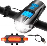 SET ÉCLAIRAGE VÉLO LED AVANT ARRIÈRE USB FORT CBL-1X