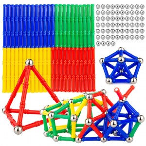 BLOCS MAGNÉTIQUES BOULES DE COULEUR 206 ÉLÉMENTS KM-7