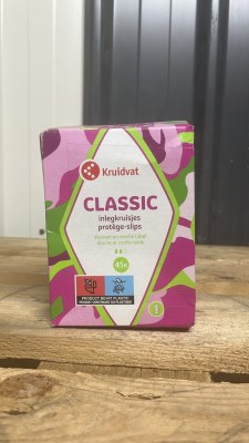 DESTOCKAGE : PROTÈGE-SLIPS KRUIDVAT CLASSIC – 1 734 BOÎTES