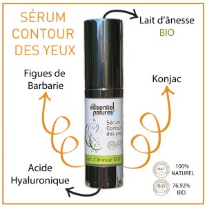 Sérum contour des yeux au Lait d'ânesse 15ml BIO