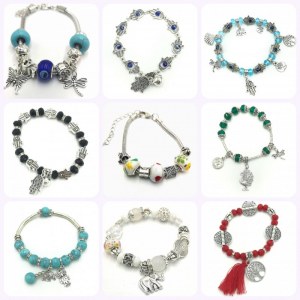 FripeDingue Bracelets de style Pandora mélange argenté 100 pcs / 2.50 € pièce