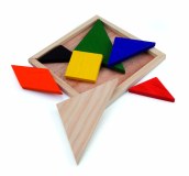 Puzzle Tangram en Bois - Objet publicitaire AVEC ou SANS logo - Cadeau client - Gift -...