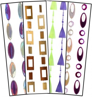 LOT RIDEAUX DE PORTE PVC intérieur