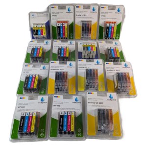 15 Cartouches d'encre Couleurs Epson / HP / Brother