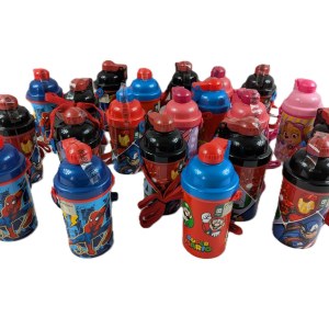 22 Gourdes Disney 380 ml Réutilisable Super Mario - Spider Man  Avec cordon