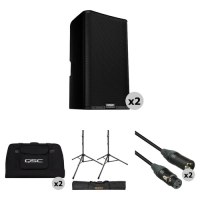 QSC K12.2 K.2 Series 12 2000W Powered Speaker Pair with Essential Accessories Kit