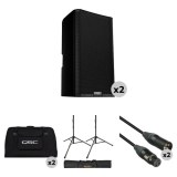 QSC K12.2 K.2 Series 12 2000W Powered Speaker Pair with Essential Accessories Kit