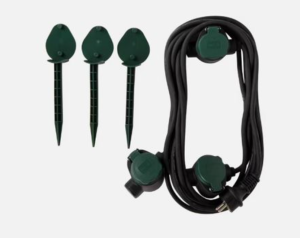 Lot de 3 Rallonges / Multiprises Câbles électrique Extérieur Etanche avec support ( 5...)