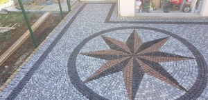 Pavés granit 10x10cm pose