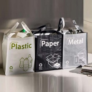 SHOP-STORY - RECYCLING BAGS : Lot de 3 Sacs de Recyclage Écologique Capacité 50 Litres
