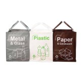 SHOP-STORY - RECYCLING BAGS : Lot de 3 Sacs de Recyclage Écologique Capacité 50 Litres