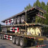 Semi-remorque routier plateaux porte conteneur de 40ft et 20ft avec deux essieux et trois essieux...