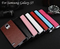 Lot de coques Rétro Chromé en cuir PU pour Samsung Galaxy S5