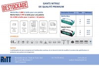 Offre Destockage Gants Nitrile Bleu & Noire de Qualité Premium 4.90€/boîte