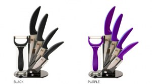 Set de couteaux 100% céramique sur présentoir