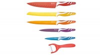 DESTOCKAGE Set de couteau Revêtement céramique Kitchen Line Swiss ( Inclus Couteau Pizz...)