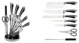 Set de couteau 8 piéces Stainless Steel sur présentoir - KICHEN LINE - SWISS Collection
