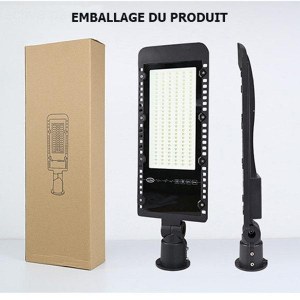 Lampadaire LED filaire rotatif - Série BLACK - 150 Watts - 15 000 Lumens - 100 Lumens/W...