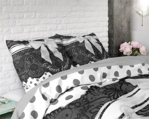 "Romance" Set 2/3 pcs Parure de Lit 100% Coton Housse de Couette+Taie d'Oreiller 140-20...