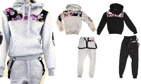 Jogging en gros a fleurs roses mixte 8/16 ans
