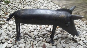 Statuette En Bronze (Phacochère Mythique) Originaire du Burkina Faso