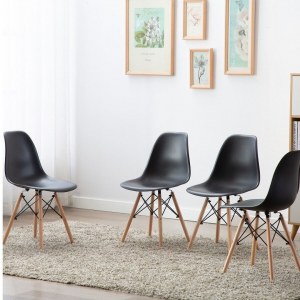 20 lots de 4 chaises scandinave noir