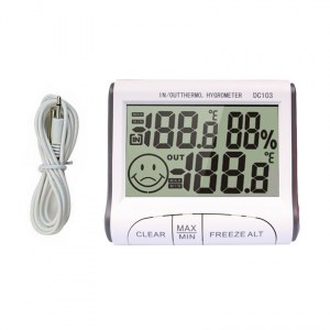 STATION MÉTÉO THERMOMÈTRE À HYGROMÈTRE NUMÉRIQUE + SONDE 8050