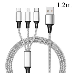 Câble Chargeur Multi Embout,3 en 1 Câble Universel