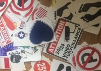 Sticker signélatique, interdiction, décoratifs