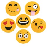 Coussin EMOJI emoticon expression 30 cm jaune