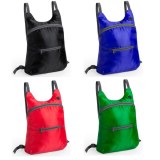 Sac à Dos Pliable "Mathis" en Polyester 210D - Objet publicitaire AVEC ou SANS logo -...