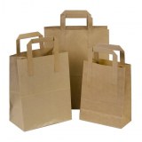 100 sacs en papier Kraft Marron 180/80/220 mm